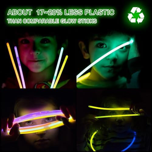 Ultra Bright Christmas Glow Sticks 500 Pack with Connectors