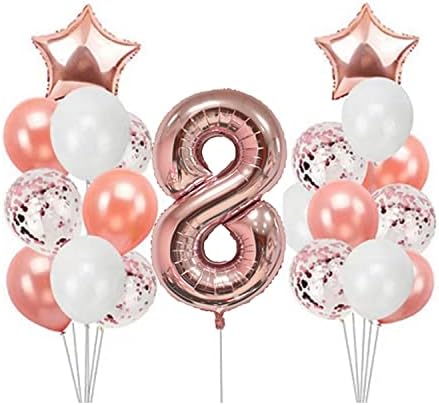 8th Birthday Balloon Set for Boys Girls