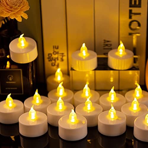 Nancia 100 Pack Flameless LED Tea Lights with 200 Hours Battery Life
