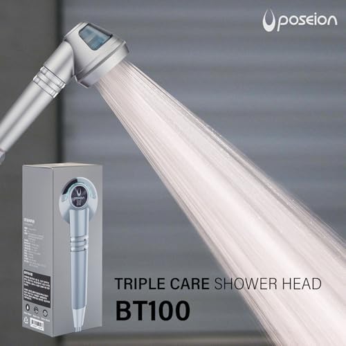 POSEION BT100 MS Filtered Shower Head Handheld High Pressure Ultrafine Stream Spa-Like Comfort