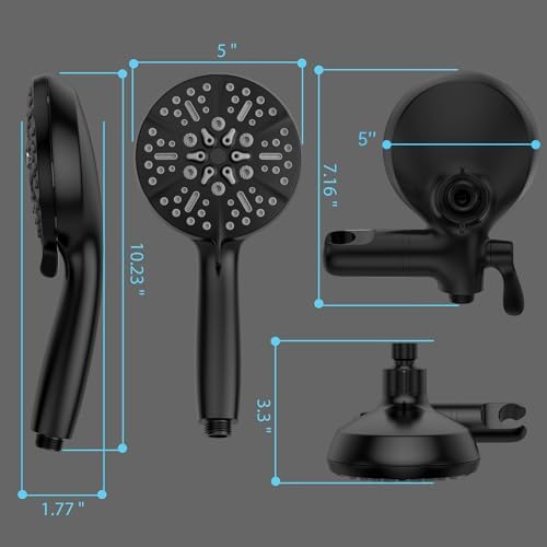 GAOMON 24-Setting 3-Way Shower Head Combo with Handheld and Rain Shower