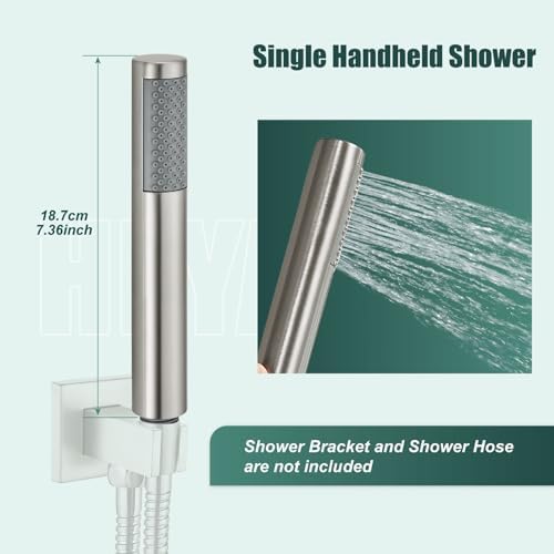 Heyalan Handheld Shower Spray High Pressure Luxury Hand Shower Head Brushed Nickel