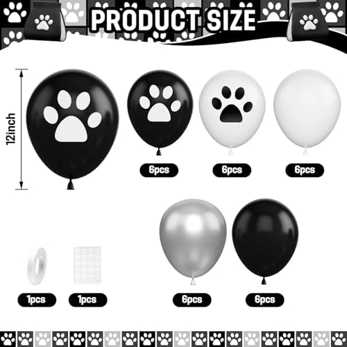 Dog Paw Balloons 30Pcs Set for Birthday Party Decor