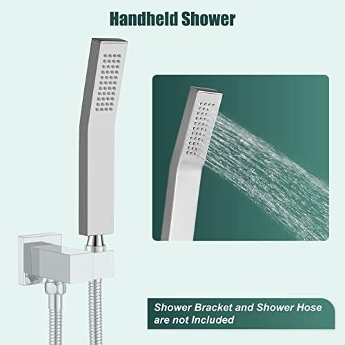 Heyalan Handheld Shower Head with Curved Design and Polished Chrome