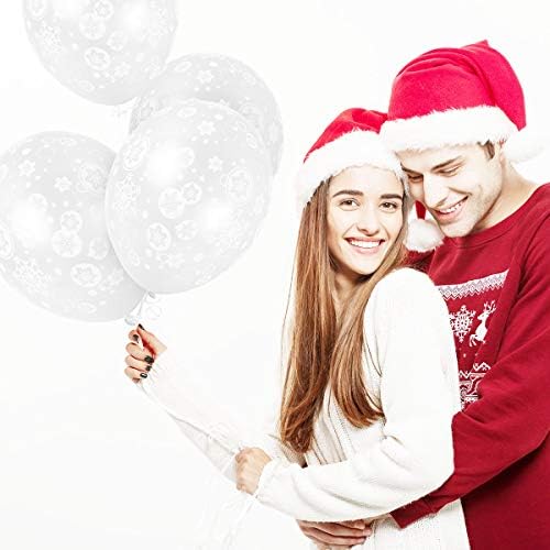 100PCS Christmas Snowflake Balloons for Party Decorations