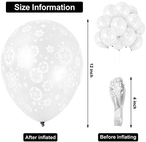 100PCS Christmas Snowflake Balloons for Party Decorations