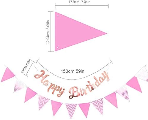 Esweny Pet Birthday Balloons Decor Set Pink