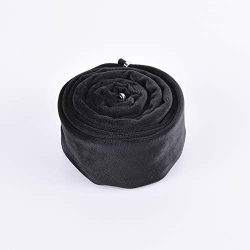 Aory Chandelier Chain Cover 6 Feet Flannelette Fabric Black