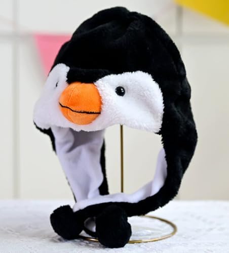 Plush Animal Party Hat with Ear Flaps for Kids Teens Adults