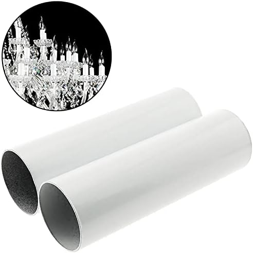 E-outstanding Candle Light Cover Sleeve 2PCS White Metal Chandelier Socket