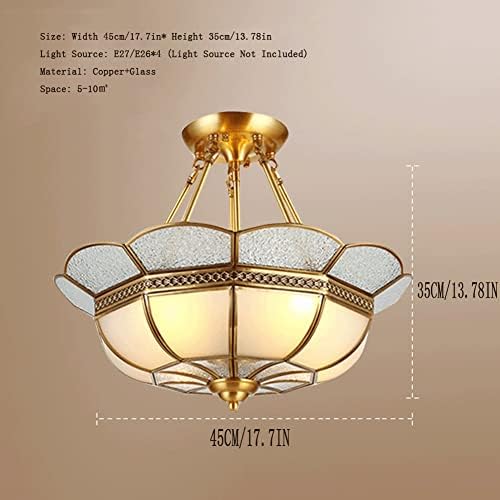 KISAD Wall Light Fixture Antique Chandelier Brass Pendant Light