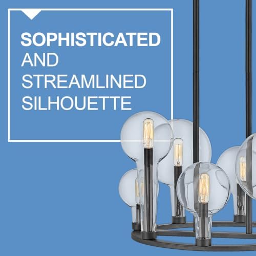 Hinkley Alchemy Eight Light Chandelier in Black