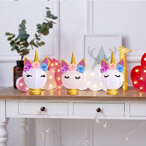 MOAXMOA Unicorn Paper Lanterns Centerpieces