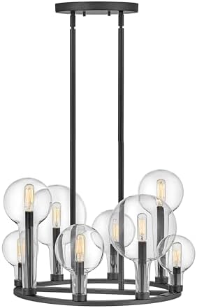 Hinkley Alchemy Eight Light Chandelier in Black
