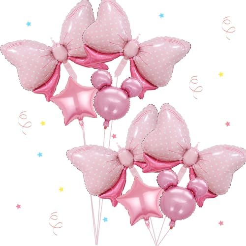 8 PCS Minnie Balloons for Birthday Wedding Baby Shower