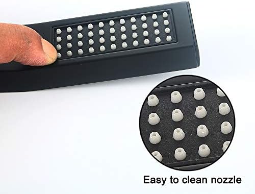 Square Solid Brass Handheld Shower Head with Matte Black Finish