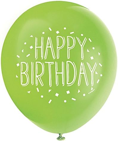 Unique Fun Happy Birthday Party Latex Balloons 8 Pcs