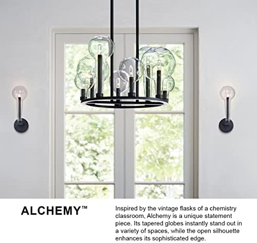 Hinkley Alchemy Eight Light Chandelier in Black