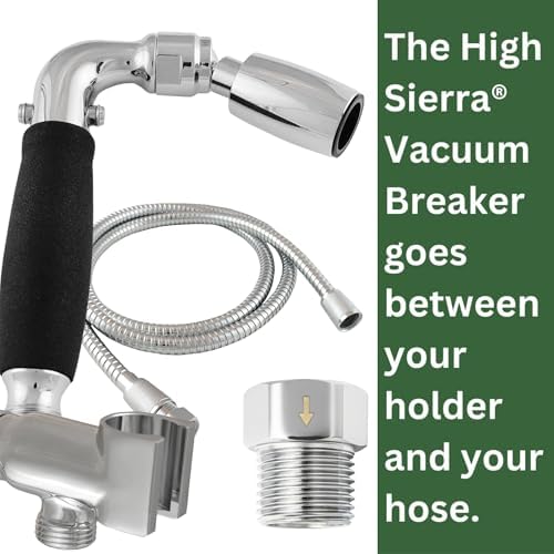 High Sierra Handheld Showerhead Vacuum Breaker - Matte Black Finish