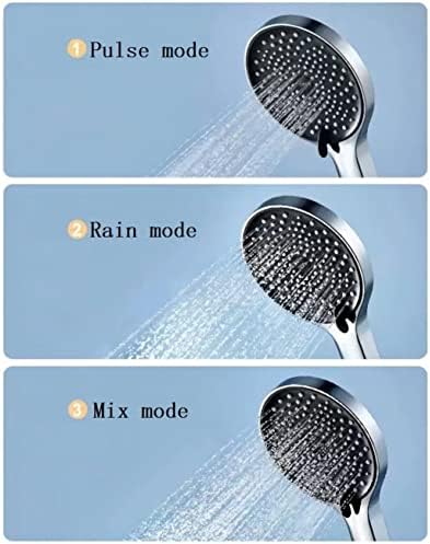 Handheld Shower Head with Chrome Face and PVC Hose
