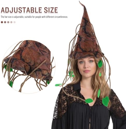 Unique Cosplay Tree Hat with Leaves Tassel for Halloween Parties