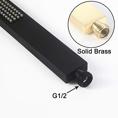 Square Solid Brass Oil Rubbed Black Hand Held Shower Head