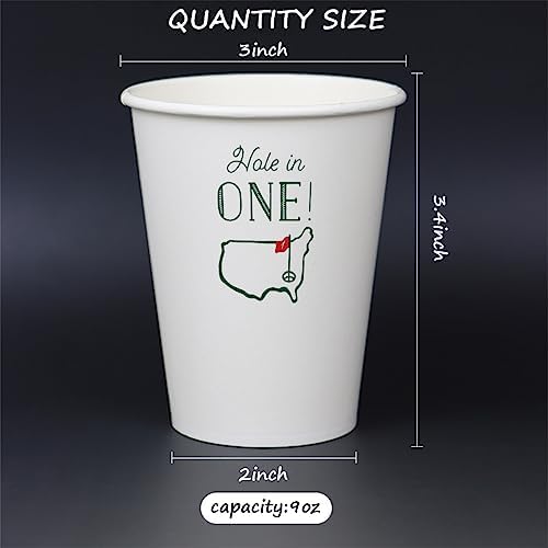 Golf Party Cups 20 Pack 9oz Hole in One First Birthday