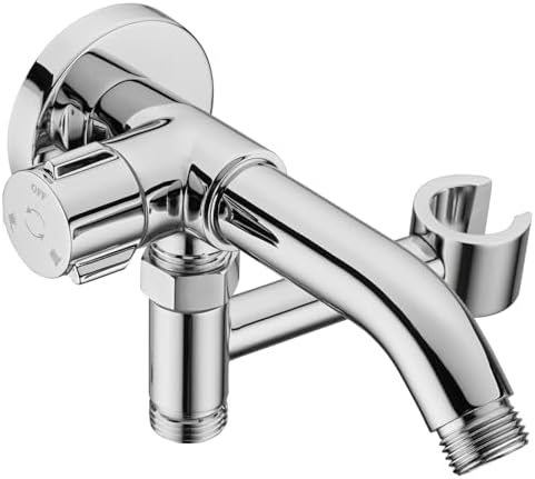 Mengdiya Solid Metal Shower Arm Diverter with Handshower Mount Chrome
