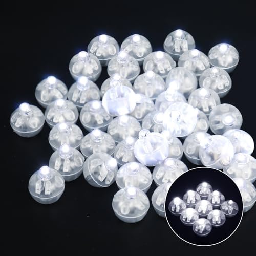 100 PCS White Balloon Lights with Long Standby Time