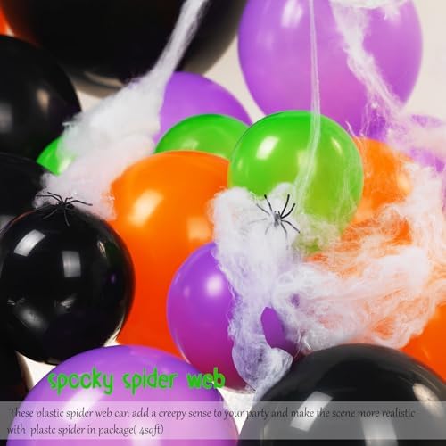Halloween Balloon Garland with Cute Bat and Pumpkin Decor