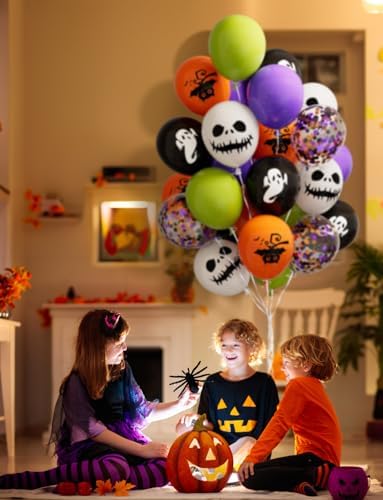 Halloween Balloons Decorations 60Pcs Black Orange Set