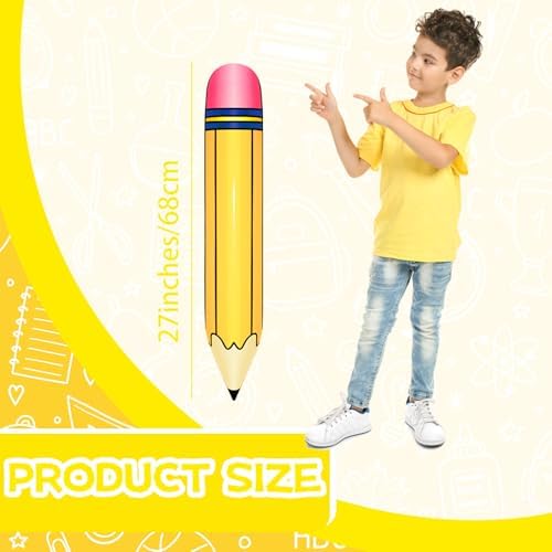 27 Inch Yellow Pencil Balloons for Party Decor