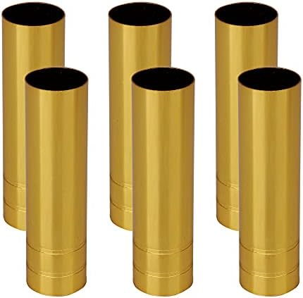 6PCS Gold Metal Chandelier Candle Light Cover Sleeves Replacement