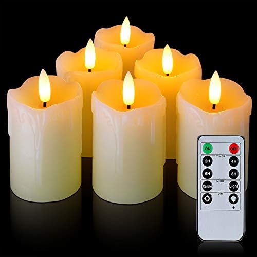 Homemory Flameless Votive Candles with Timer Remote 6 Pack