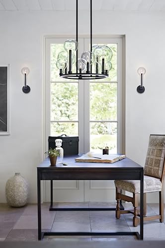 Hinkley Alchemy Eight Light Chandelier in Black
