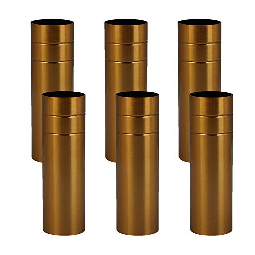 BQLZR Bronze Double Line Chandelier Candle Light Cover Sleeves Pack of 6