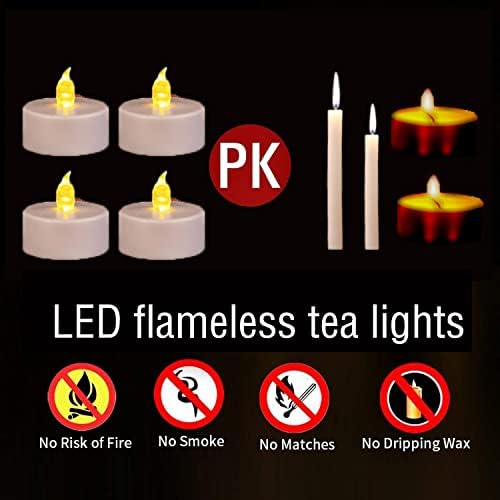 Nancia 100 Pack Flameless LED Tea Lights with 200 Hours Battery Life