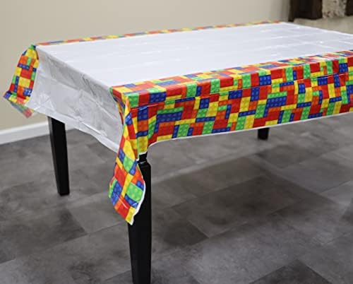Iconikal 3-Pack Block Party Tablecloths 54x84 Inch