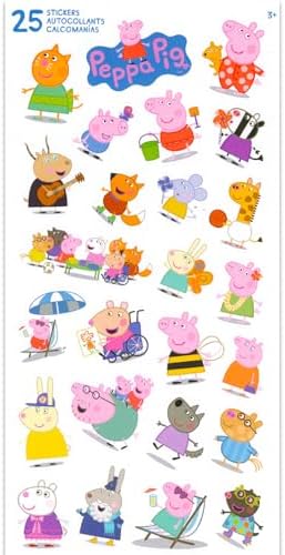Peppa Pig 16 oz Reusable Sipper Tumbler Cups 6 Pack with Stickers