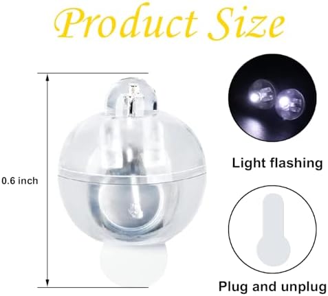 100 PCS White Balloon Lights with Long Standby Time