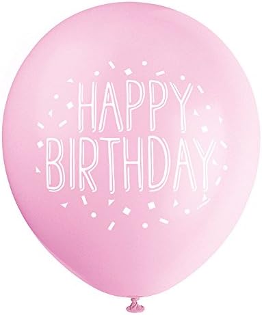 Unique Fun Happy Birthday Party Latex Balloons 8 Pcs