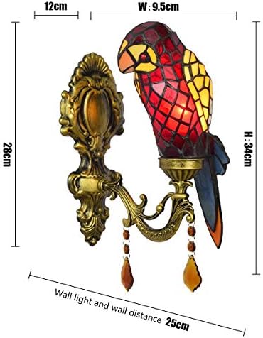 Tiffany Style Wall Lamp with Stained Glass