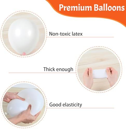 Isndare 60pcs Orange Black White Silver Balloons Party Decor