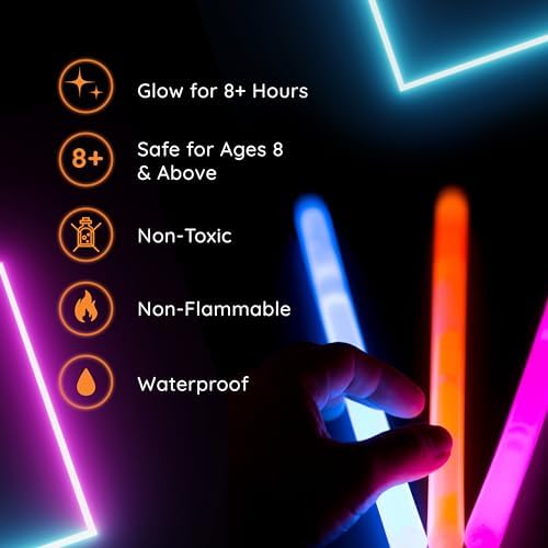 Glow Fever Glow in The Dark Sticks - 50 Count Party Pack