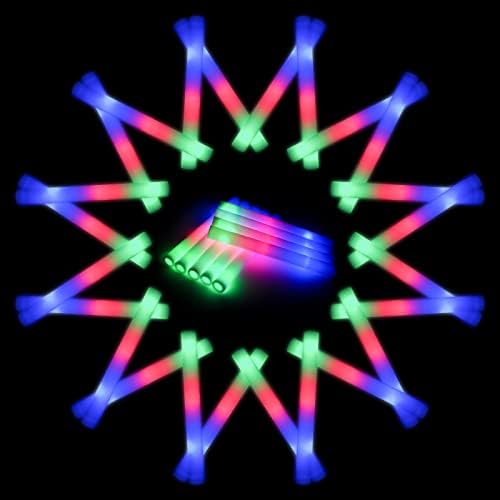 210 PCS LED Foam Glow Sticks with 3 Modes
