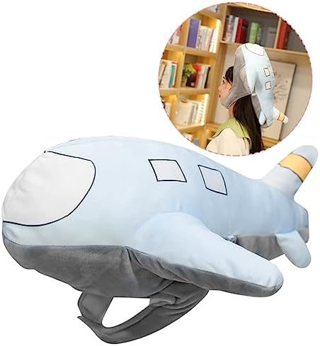 VICASKY Plush Airplane Headgear Party Prop for Adults
