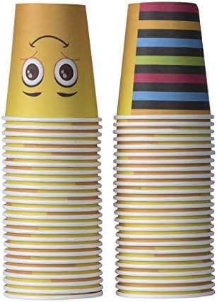 Hammont Smiley 9 oz Disposable Paper Cups 50 Pack