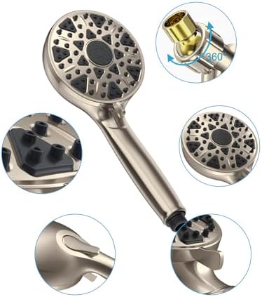 Diiwet Handheld Showerhead 7 Settings Power Wash