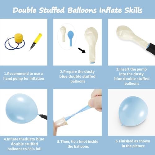 OTLGEUA Pearl Blue Balloon Garland Set 98PCS