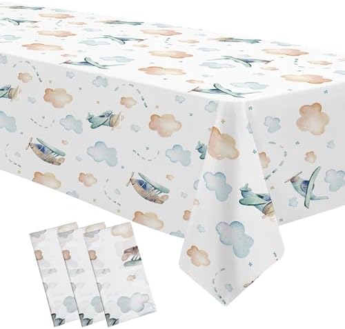 Airplane Party Tablecloth 3 Pack for Birthday Baby Shower